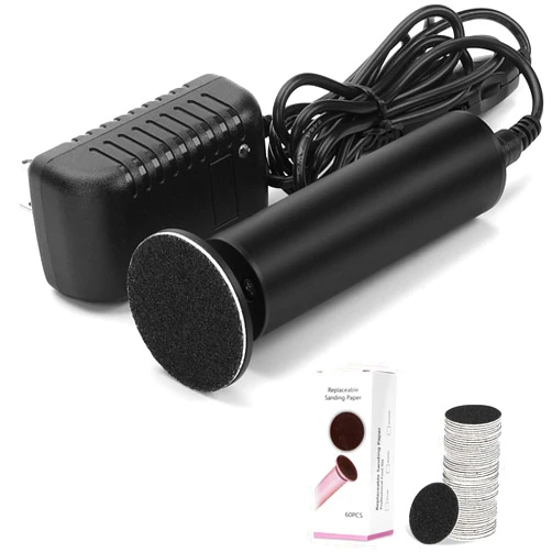 Kasioo Electric Foot Callus Remover (Speed Adjustable) with 60pcs Replacement Sandpaper Discs,Pedicure Heel Tool for Cracked Dry Dead Skin，Professional Pedicure Tool for Women Men Dead Dry Hard Skin Removal