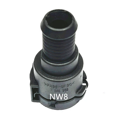 FEEDUN 7546968,NW8 Coolant Hose Connector Adapter,Radiator Pipe Line Fittings for BMW,3 Series,5 Series,X3,X5,X1,Mercedes-Benz,Audi,VW,Porsche,Volvo,Land Rover,MINI,Engine Heater Junction,1/2 Inch Tube Joint