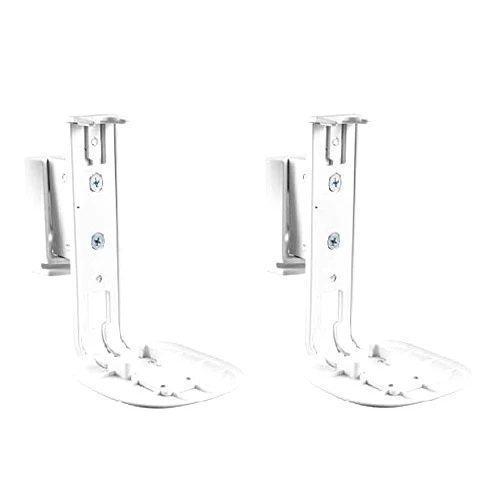ynVISION.DESIGN Adjustable Wall Mount Bracket Compatible with Sonos One, One SL, and Play:1 Speaker | 2 Pack | (White)