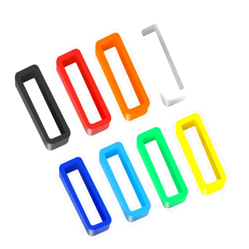 Carty 8 Pack Silicone Watch Band Strap Loops 16mm 18mm 20mm 22mm Rubber Replacement Watch Band Keeper Retaining Hoop Holder