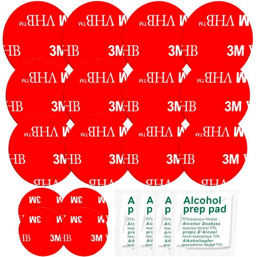 SALEX Double-Sided Phone Holder Replacement Kit 20 Pack. 12 Pieces of 3M VHB Adhesive Discs (1.55