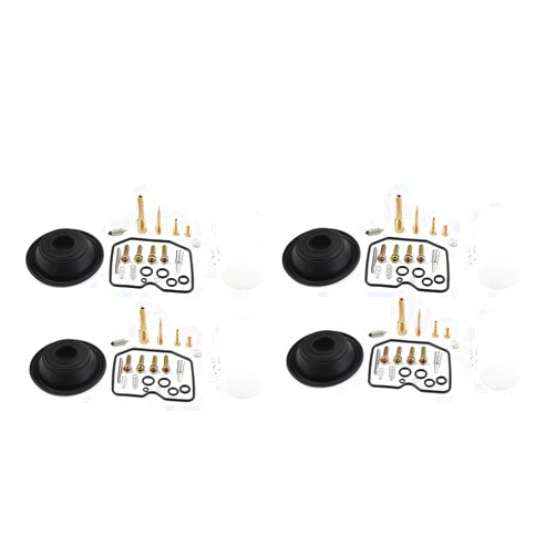 Newsmarts 4 Sets Motorcycle Carburetor Repair Kit Gasket Rebuild, Carburetor Repair Kit Diaphragm Float for Kawasaki ZX600 A 1985 1986 1987