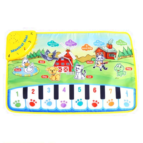 Leftwei ●𝐈𝐝𝐞𝐚 𝐆𝐢𝐟𝐭 Baby Music Carpet,Baby Music Mat Children Crawling Piano Carpet Educational Musical Toy Kids Gift
