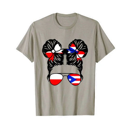 Proud Puerto Rico Poland Roots Birthday Gifts Half Polish Half Puerto Rican Girl Poland Kids Heritage T-Shirt