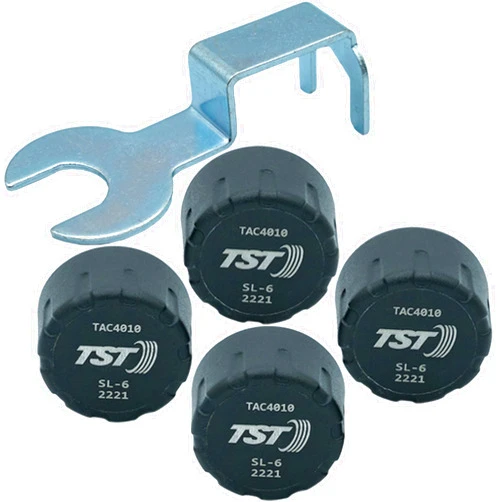TST TRUCK SYSTEM TECHNOLOGIES TST 507 Tire Pressure Monitoring System, 4 Cap Sensors for Metal or Rubber Valve Stems by Truck System Technologies, TPMS for RVs, Campers and Trailers