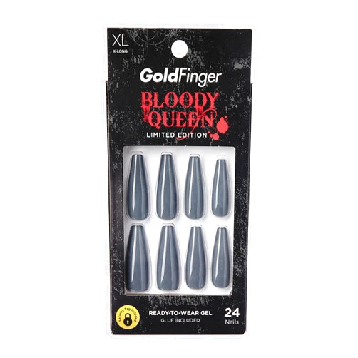 Goldfinger Gold Finger Bloody Queen Limited Edition Press-On Nails, X-Long