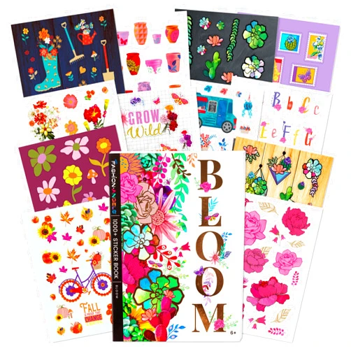 Fashion Angels 1,000+ Bloom Sticker Book, Includes Fun & Colorful Craft Flower Stickers, Ideal for Accessorizing Kids & Adults Notebooks, Scrapbooks & More
