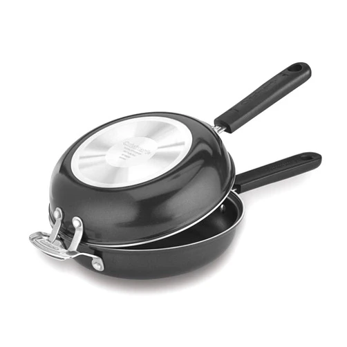 Cuisinart FP2-24BK 10-inch Nonstick Set Frittata Non-Stick Sauce Pan, Black/Stainless Steel