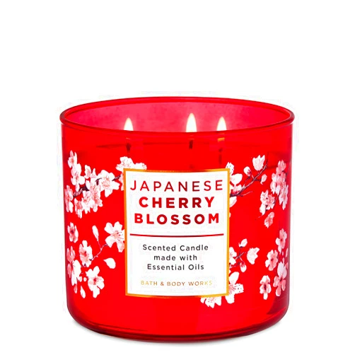 Bath & Body Works Bath and Body Works JAPANESE CHERRY BLOSSOM 3-Wick Candle 14.5 Ounce
