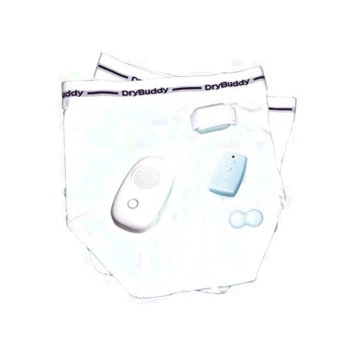 DryBuddyFLEX 3 Wireless Bedwetting & Enuresis Alarm with Magnetic Sensor, Remote & 2 Wetness-Sensing Brief. Or use with Regular Cotton Briefs. (28-30