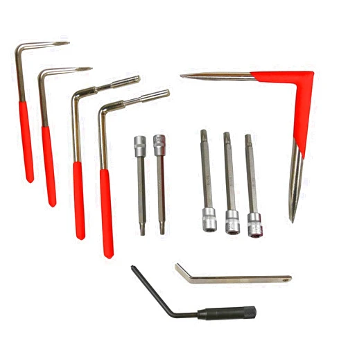 KZU 12PC Airbag Removal Torx, Airbag Removal Wrench Kit, Automobiles Airbag Disassembly Tool, Steel Air Bag Remover,Trim Car Garage Tool Set with Storage Box