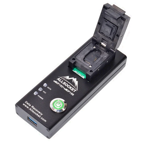 ALLSOCKET eMCP162/186 Socket,FBGA162 BGA186 eMCP Reader Data Forensic Extractor Retrieve SMS,Cameras Photos,Videos,Contacts,Music,Video Photo from Physical Water Damage Broken Cellphone CF Card
