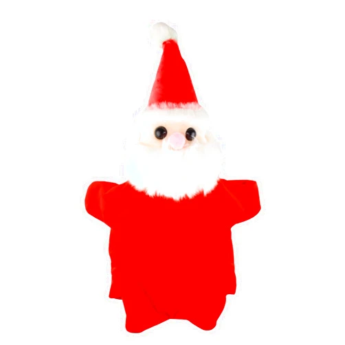 Andux Cute Plush Hand Puppet Soft Stuffed Animal Toy (SO-34 Santa Claus-Red Clothes)