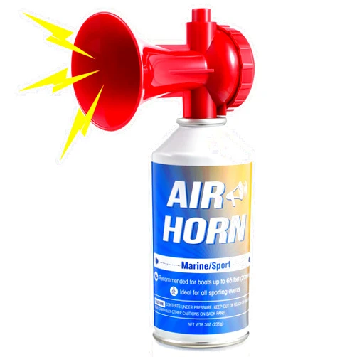 Enhon Large Air Horn 8.3 oz, Handheld Very Loud Airhorn Can for Safety, Marine Fog Blow Horn Boat Accessories, Coast Guard, Emergency Use for Sporting Events, Camping, Animals Alarm