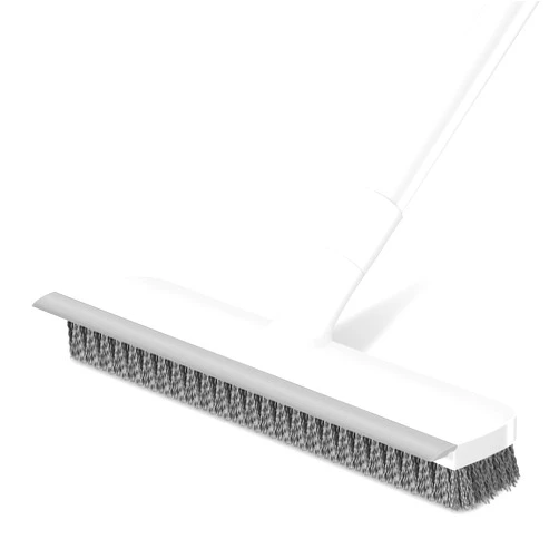 SetSail Floor Scrub Brush with 48-Inch Long Adjustable Handle 2 in 1 Scrape Brush Stiff Bristle Floor Scrubber for Cleaning Shower Bathroom Garage Kitchen Wall Deck Tub Tile
