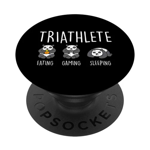 BoredKoalas Gaming Video Game Men Boy Gifts Triathlete Panda Eating Gaming Sleeping Cute Gamer Girls PopSockets PopGrip: Swappable Grip for Phones & Tablets