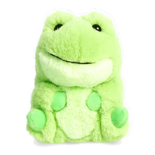 Aurora® Round Rolly Pet™ Riberto Frog™ Stuffed Animal - Adorable Companions - On-The-Go Fun - Green 5 Inches