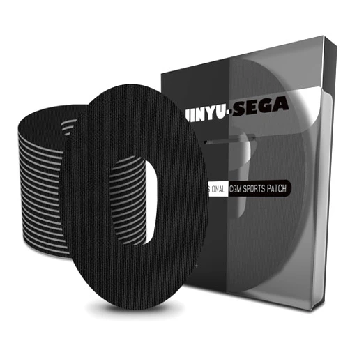 Jinyu-Sega Adhesive Patches for G6 Waterproof - 20pcs Overpatch for Dexcom G6, CGM Protector Sweatproof for 14 Days,Suitable for Sports (G6, Black)