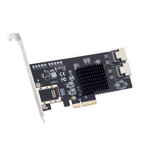 IO CREST Syba 8 Port SATA III Non-RAID PCI-e x4 Controller Card Supports FreeNAS and ZFS RAID - Includes Mini SAS to SATA Breack Out Cables (SI-PEX40137)