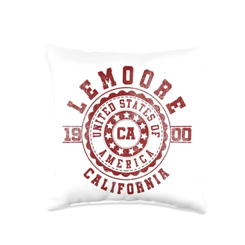 Apparel Lemoore Souvenirs - California Lemoore CA | California | Vintage City Apparels Throw Pillow, 16x16, Multicolor