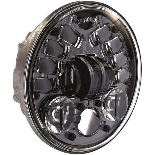 J.W. SPEAKER JW Speaker 0555091 Model 8690 LED High and Low Beam Adaptive Headlight with Black Inner Bezel, 1 Pack