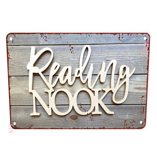 Viryty Classroom Decorations Reading Nook Sign Playroom Wall Decor Reading Corner Sign Kids Playroom Sign Play Sign Wall Decor Metal Signs Vintage Room Decor Wall Art Tin Sign Gift 8x12 inch