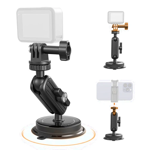 A2C Magnetic Mount Magnet for Action Camera, 360 Quick Car Holder Attachment for GoPro Max Hero 13 12 11 10 9 8 7 6 Insta360 X3 X4 Go3 DJI Action 4 Osmo Pocket 3 Mounting Accessories