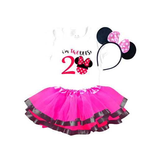 Luke and Lulu Birthday Girl Shirt – 2nd Birthday Outfit Girl – Toddler & Kids 2 Year Old Outfit – Cute Ears & Bow Design