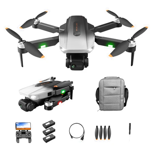 ZXSA RC Drone Foldable Quadcopter，6K HD Dual Camera，Anti-Shake，3D Flip，APP Control，GPS Auto Return Home，Gesture Photo，Follow Mode，Altitude Hold，Optical Flow Localization， grey1