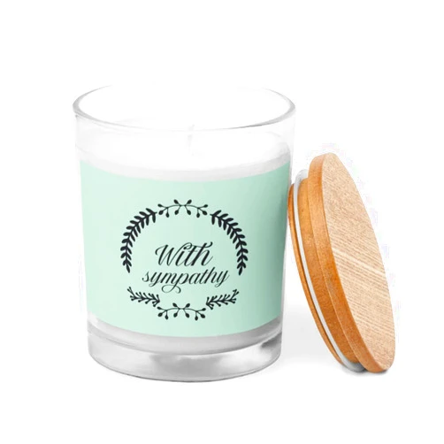 BirdBird with Sympathy 8 Oz Glass Jar Candle for Funeral Wake Condolences Friends Death Relatives Depature