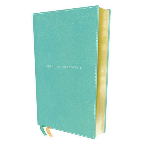 NBLA-Nueva Biblia de Las Américas,Vida NBLA, Santa Biblia, Ama a Dios Grandemente, Interior a cuatro colores, Leathersoft, Turquesa, Comfort Print (Spanish Edition)