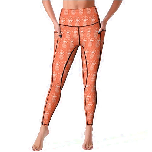 Miherbs Women's High Waisted Yoga Leggings with Pockets Soft Tummy Control Workout Athletic Pants Running Yoga Pants