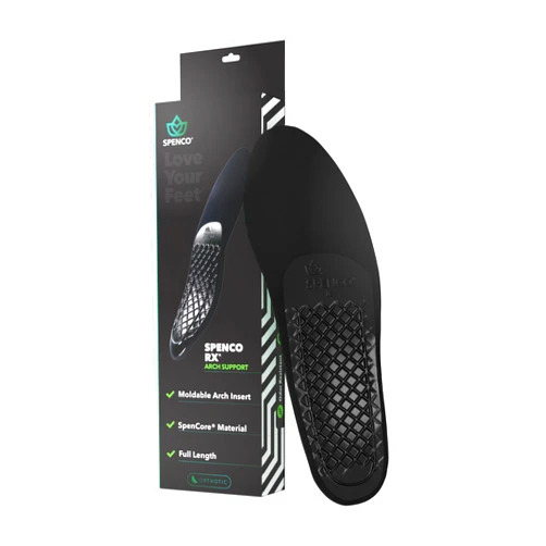 Spenco Rx Arch Support - Lightweight, Orthotic Shoe Inserts with 4-Way Stretch Fabric & SpenCore Layer for Shock Absorption, Odor Control & All-Day Comfort & Stability - Fits Most Shoes
