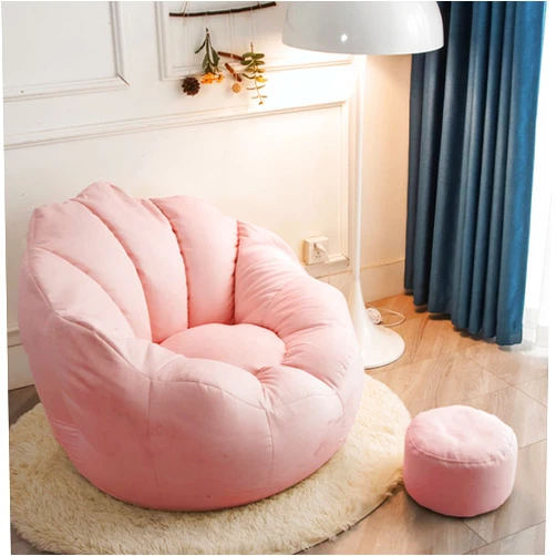 FROATS Small Lounger Bean Bag, Bean Bag Chair for Teens (it was only a not Full Bag) for Gaming, Reading, and Relaxing, Removable, Washable Outer Cover,Pink