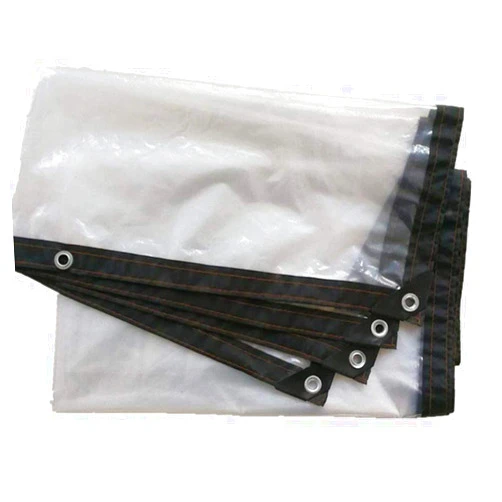 LIANGLIANG-fang shai wang LIANGLIANG Tarpaulin Waterproof Heavy Duty Sheet Shading Rainproof Metal Buttonhole Plastic, 24 Sizes (Color : Clear, Size : 2x2m)