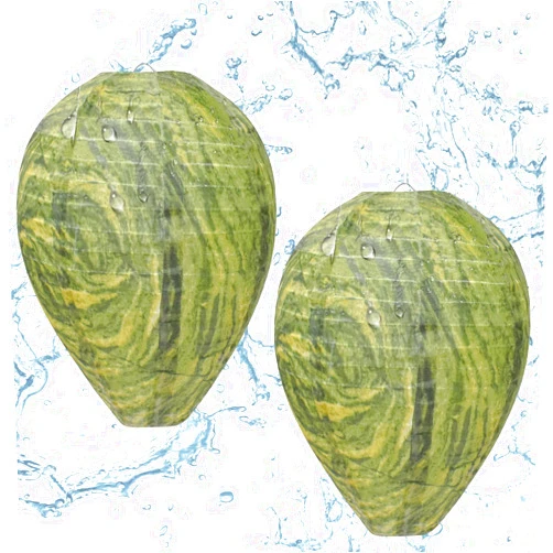 ZeeDix 2 Pack Hanging Wasp Nest Decoy for Outdoor, Home and Garden(8.66