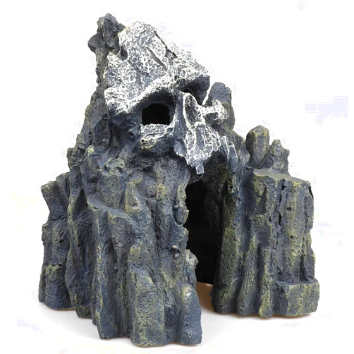 BCSIUHD Aquarium Decorations - Skull Mountain Landscape Fish Tank Decoration, Betta and Reptiles Sleep Rest Play Game Cave