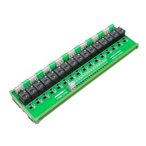 Good BNTai 16 Channel Interface Relay Module 12VACDC 24VACDC DIN Rail Panel Mount Automation PLC Board (16Channel ACDC12V)