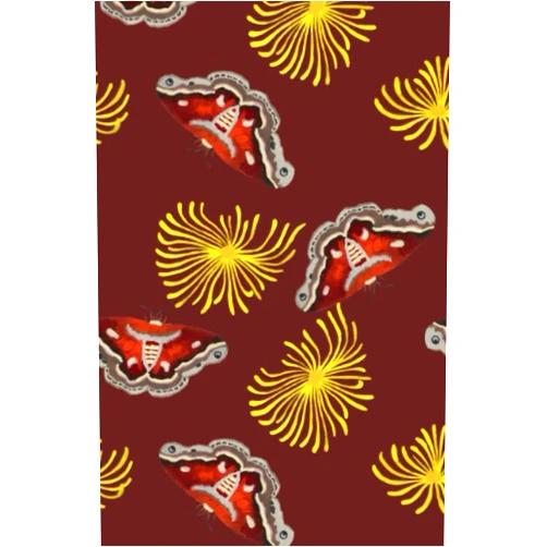 Chisha Paszczyk Hard Cover Unlined 144 page zen Notebook/Journal with Designer Moth Pattern 5.5 x 8.5in 13.97 x 21.59cm