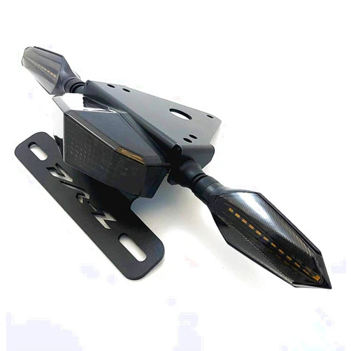 GYUKSIA License Holder Bracket LED Brake Tail Lights Turn Singal For SUZUKI DRZ400 S/SM DR-Z 400 DRZ400SM DRZ400S DRZ DRZ400 Motorcycle Tail Tidy Fender Eliminator (Smoke)