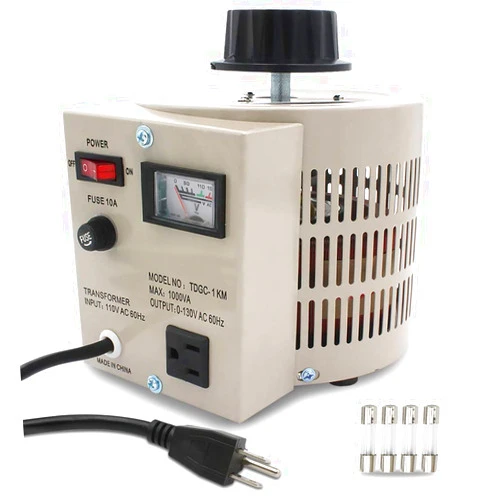 LVYUAN Variable Transformer Variable Voltage Regulator, 0-130V Output, 110V-120V Input (1000VA)