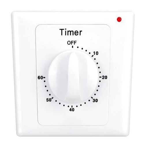 Cxztcl 60Min Automatic Shutoff Mechanical Timer Switch Spring Loaded Water Pump Countdown Timer for Bathroom Fan,Lights