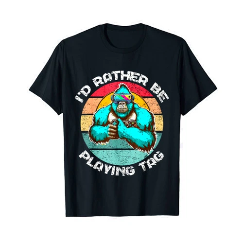 Vintage I'd Rather Be Playing Tag Gorilla apparel I'd Rather Be Playing Tag Gorilla Monke Tag Gorilla VR Gamer T-Shirt