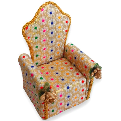 Tickle Cart Nand Gopal Palana Kanha Ji Jhula for Bal Ladoo Gopal Singhasan and Ganesh Ji Idol Janmashtmi Home Decor and Home Temple Puja Item | Size : 0,1 and Max 2 Number | | Color : White and Colorful Flowers