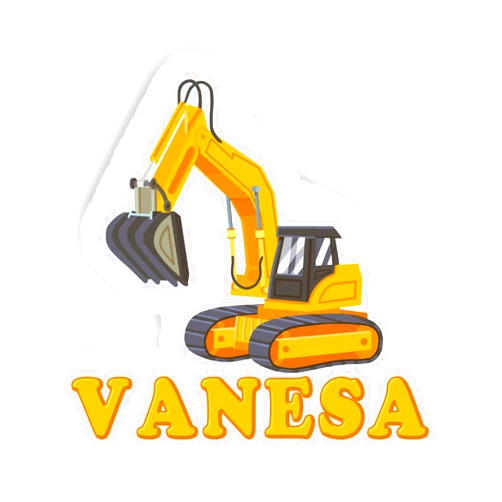 Lacsap 12 Stickers Vanesa Excavator (2pcs 5.5inch, 4pcs 2.5inch, 6pcs 1.8inch)