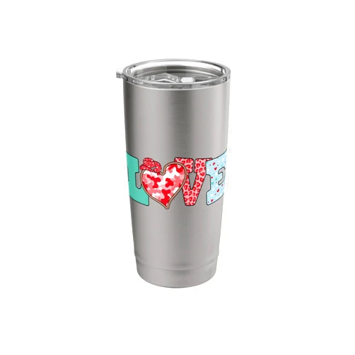 Sweet Spur Creations Playful Love Heart Western Romance Illustration Stainless Steel Insulated Tumbler