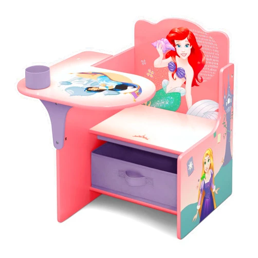Delta Children Chair Desk with Storage Bin, Disney Princess