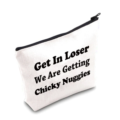 LEVLO Funny Chicken Nuggets Gifts Get In Loser Makeup Bags For Best Friend Christmas Gifts(Buggies)