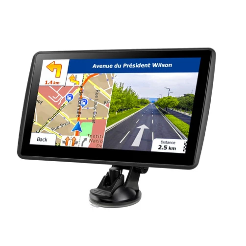GIFEHU GPS Navigator for Car Truck RV, Latest 2024 Map 7 inch Touch Screen Car GPS, Support Voice Turn Direction Guidance/Speed and Red Light Warning/Custom Truck Routing (Black)