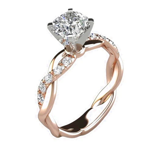 NTHUEANLONE New 2024 Yeni Kristal Nişan Pençeleri Tasarım Yüzükler Kadınlar Için Beyaz Zirkon Kübik Zarif Yüzükler Kadın Düğün Takısı Hediyeler Jewelry Fashion Accessories Creative Gift